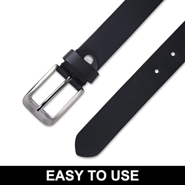 JDX Premium Black Leather Belt For Men and Boys – Elevate Your Style with Timeless Elegance