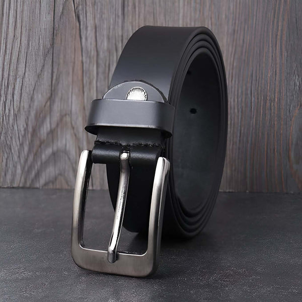 JDX Premium Black Leather Belt For Men and Boys – Elevate Your Style with Timeless Elegance