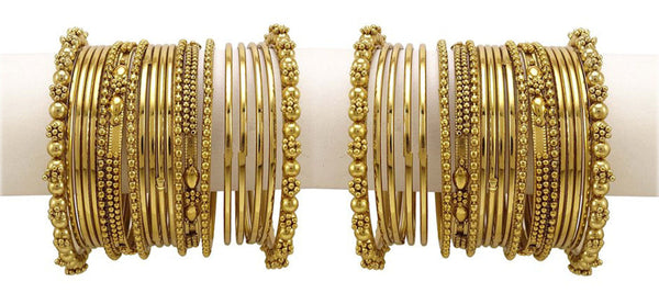 Gold Plated Traditional Fancy Bangles Set for girls & women