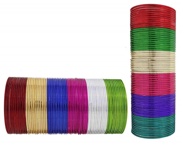Modern Multicolored Metal Bangles set For Women and girls